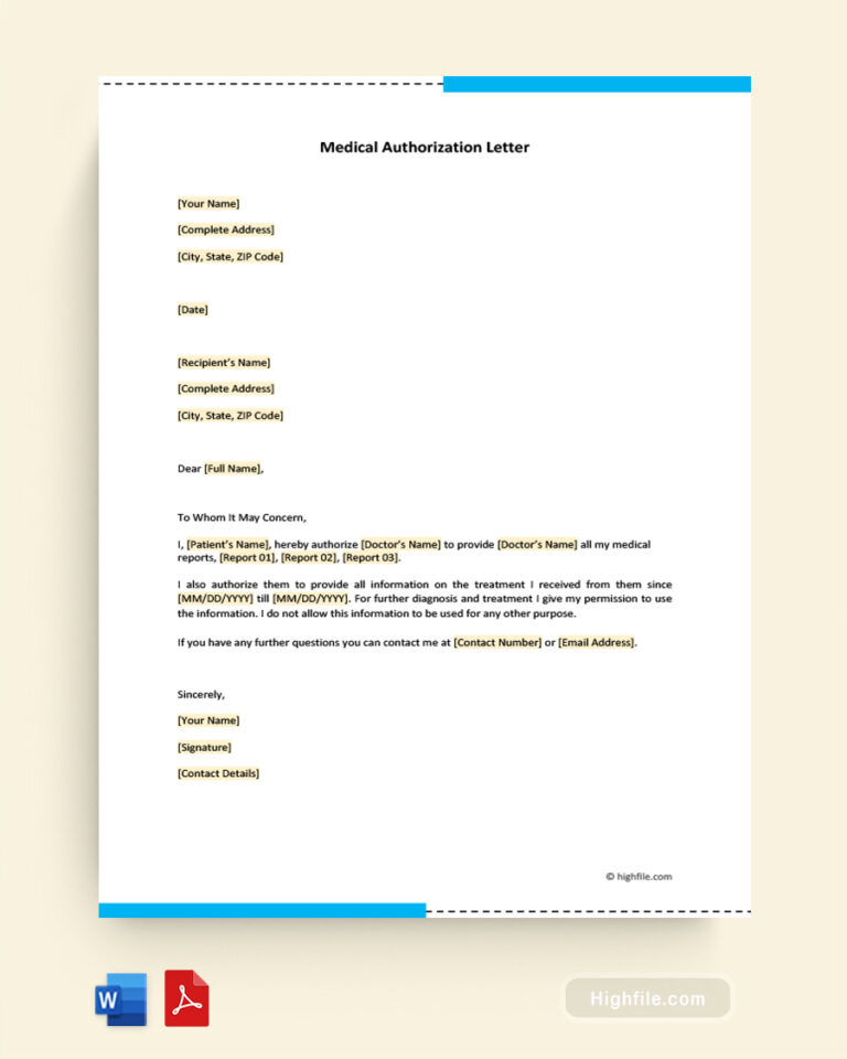 Authorization Letter Templates And Examples 2483