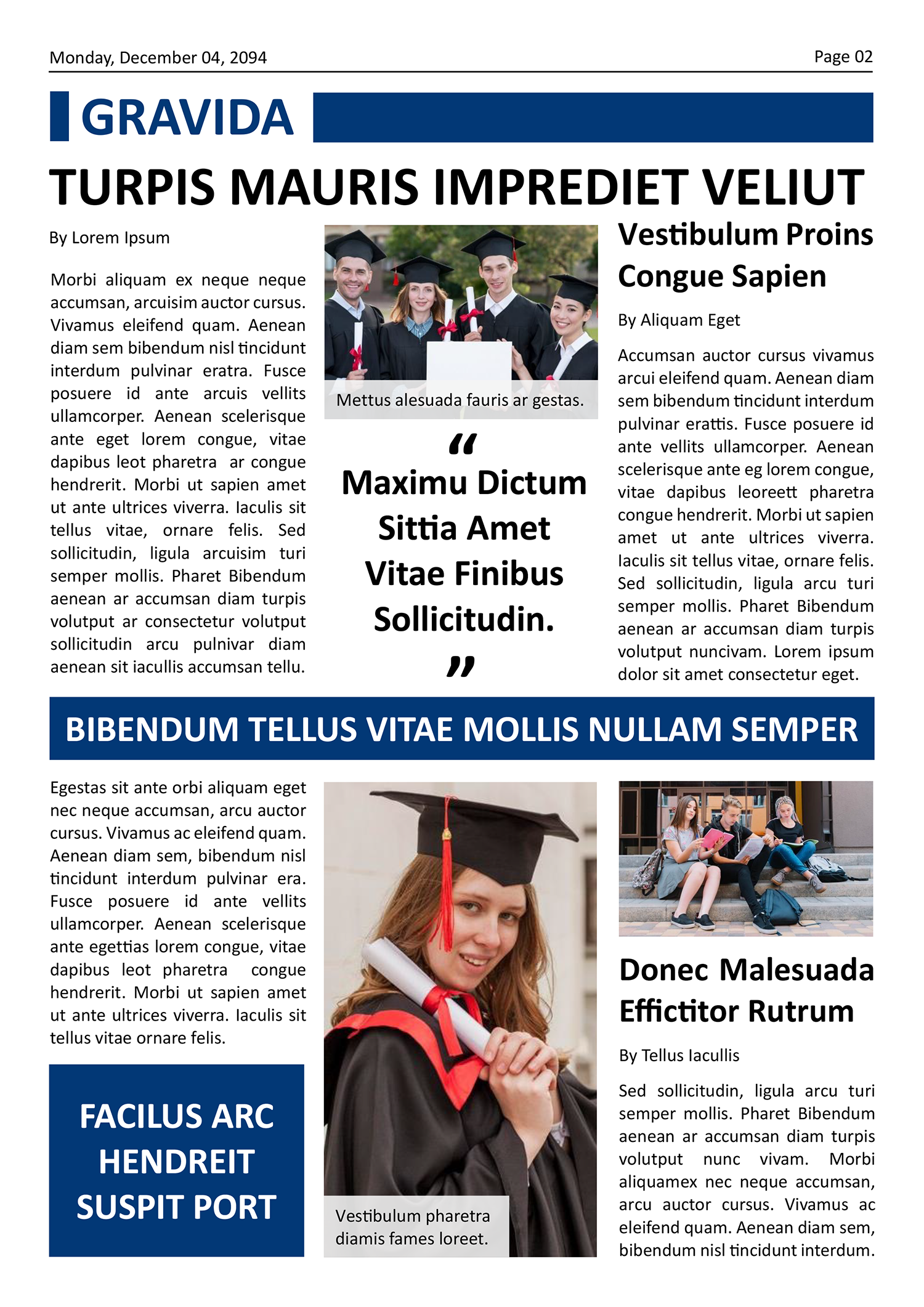 College Newspaper Front Page Template - Page 02