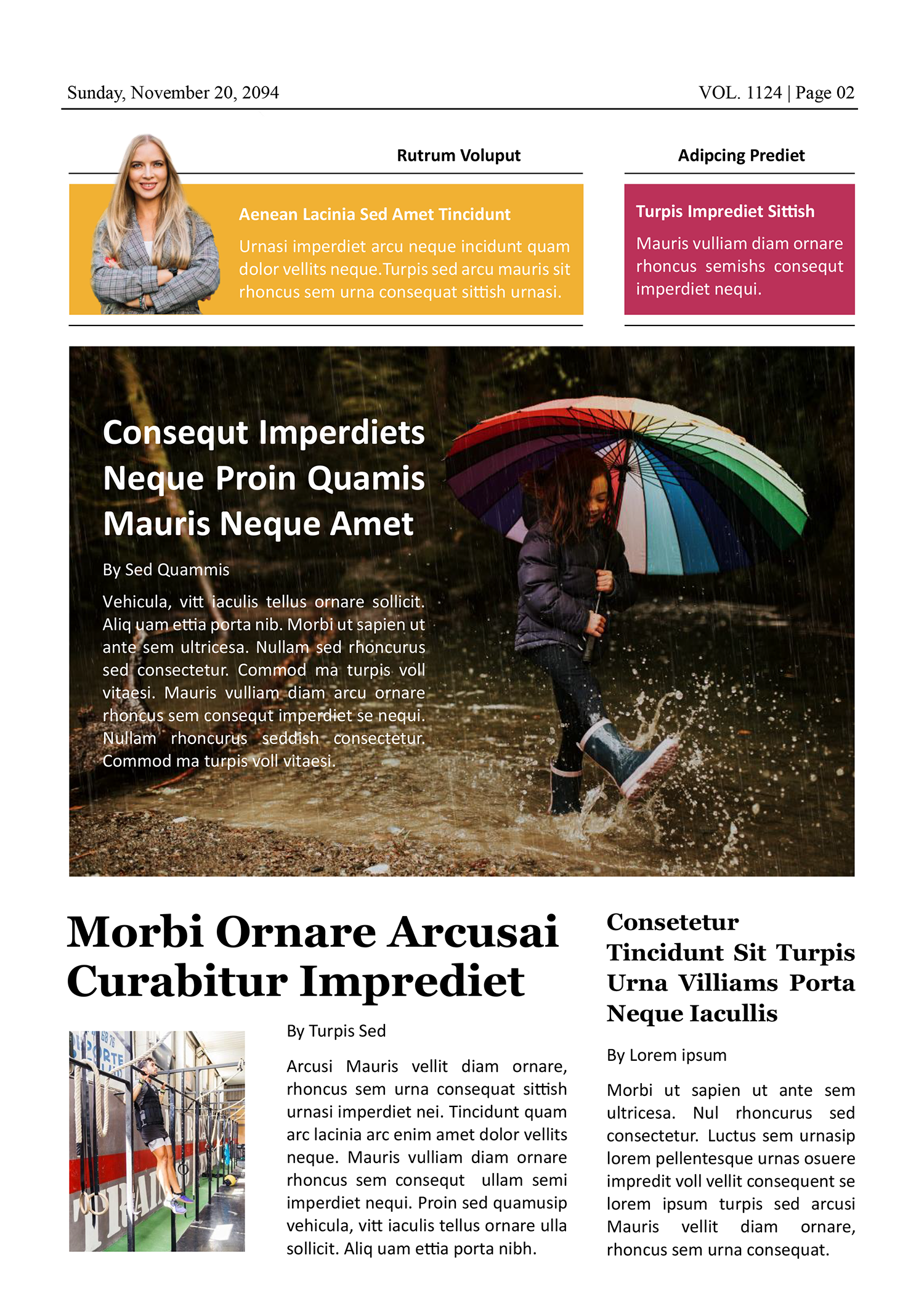 Colorful Newspaper Front Page Template - Page 02