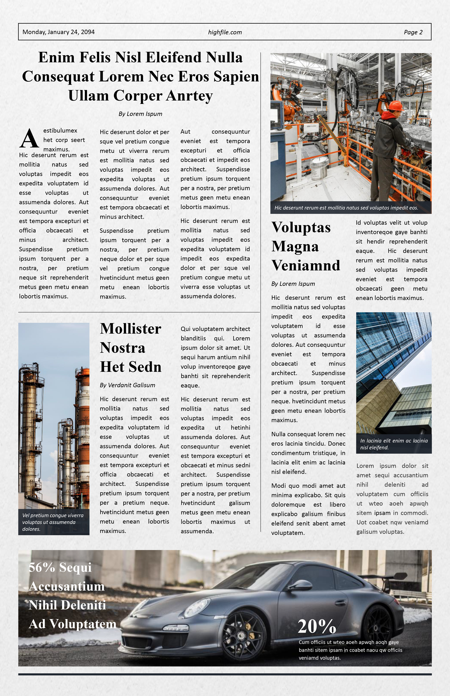 Gray Paper Tabloid Newspaper Template - Page 02