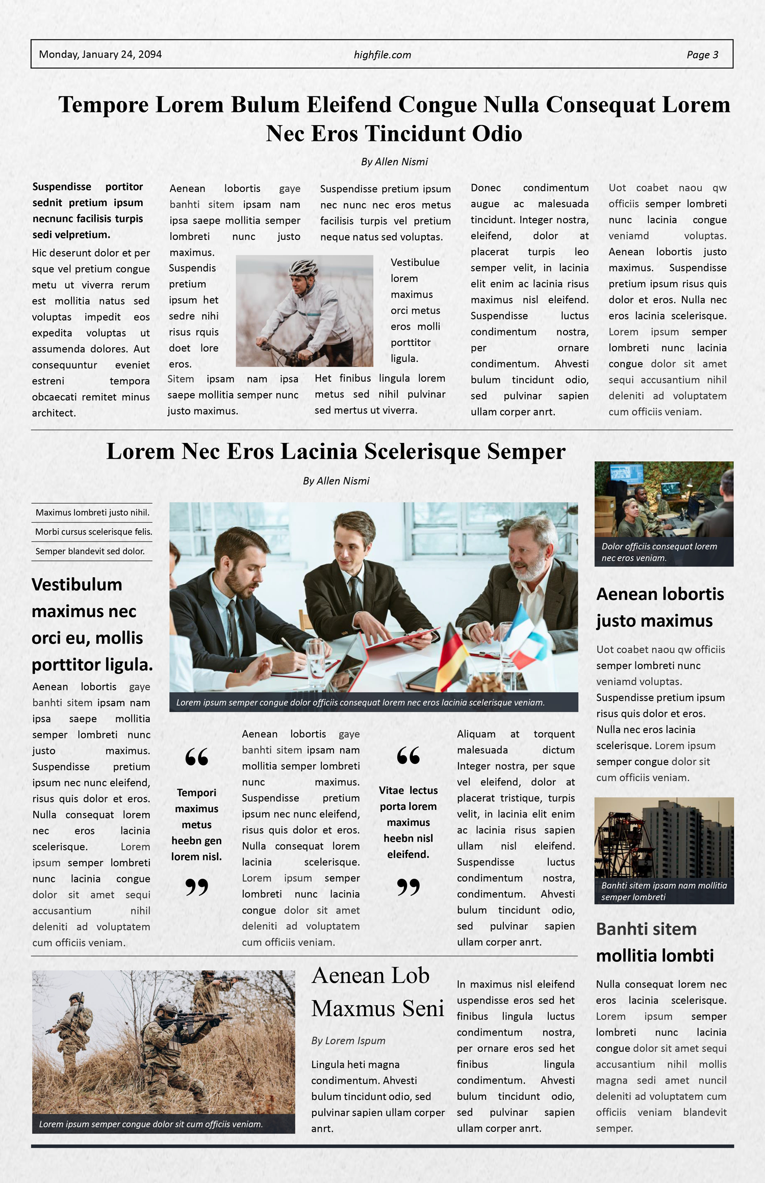Gray Paper Tabloid Newspaper Template - Page 03