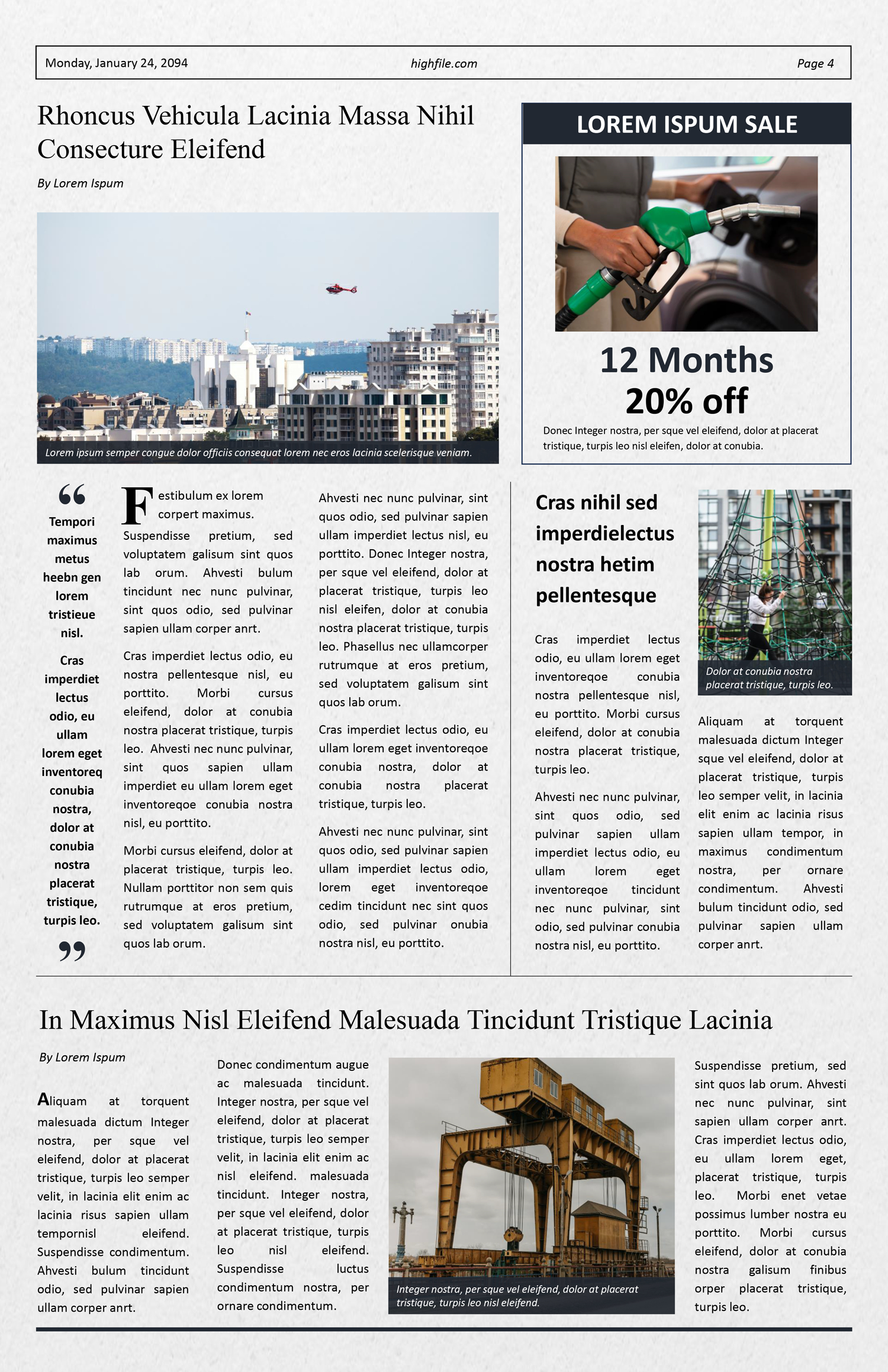 Gray Paper Tabloid Newspaper Template - Page 04