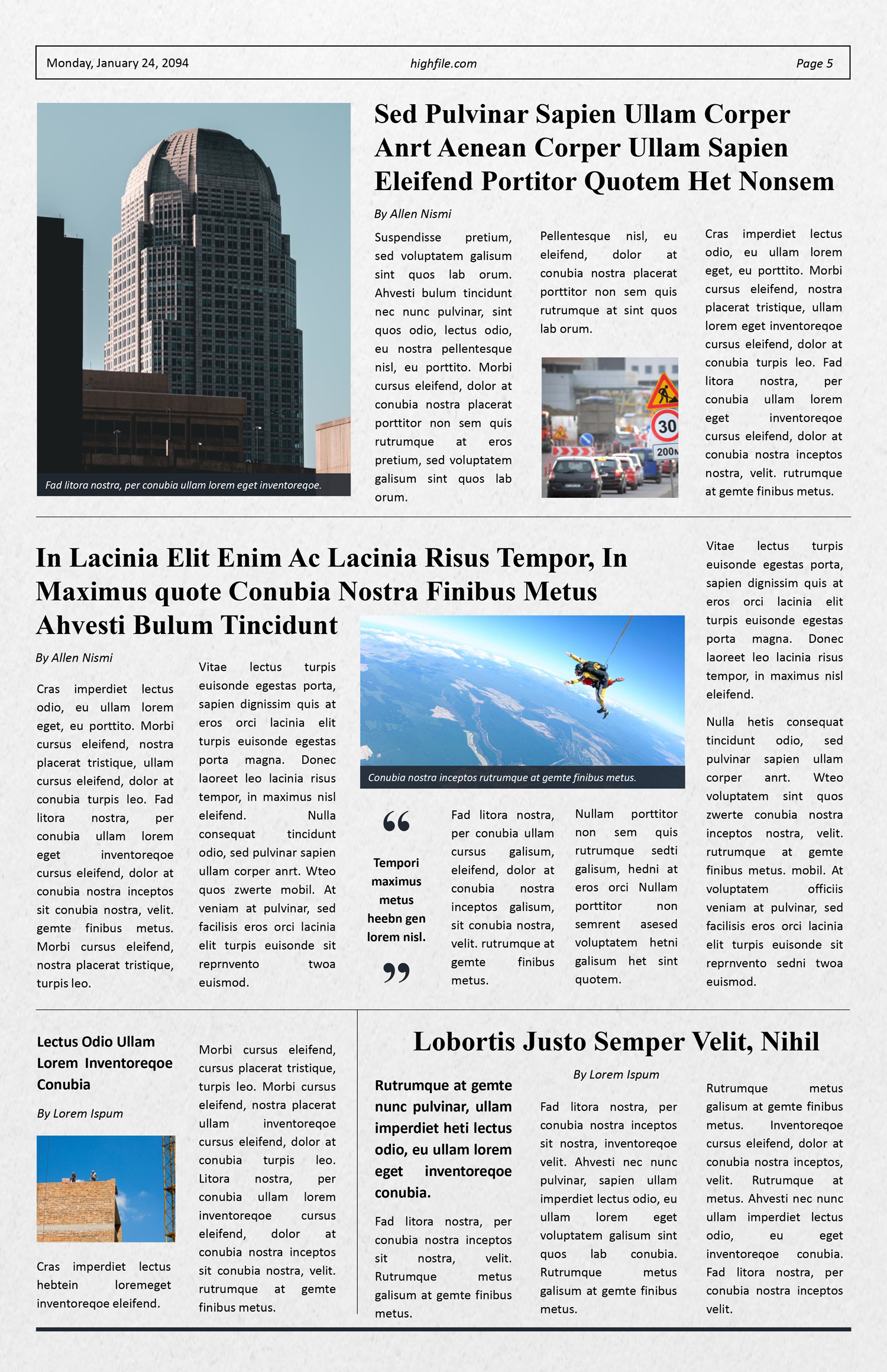 Gray Paper Tabloid Newspaper Template - Page 05