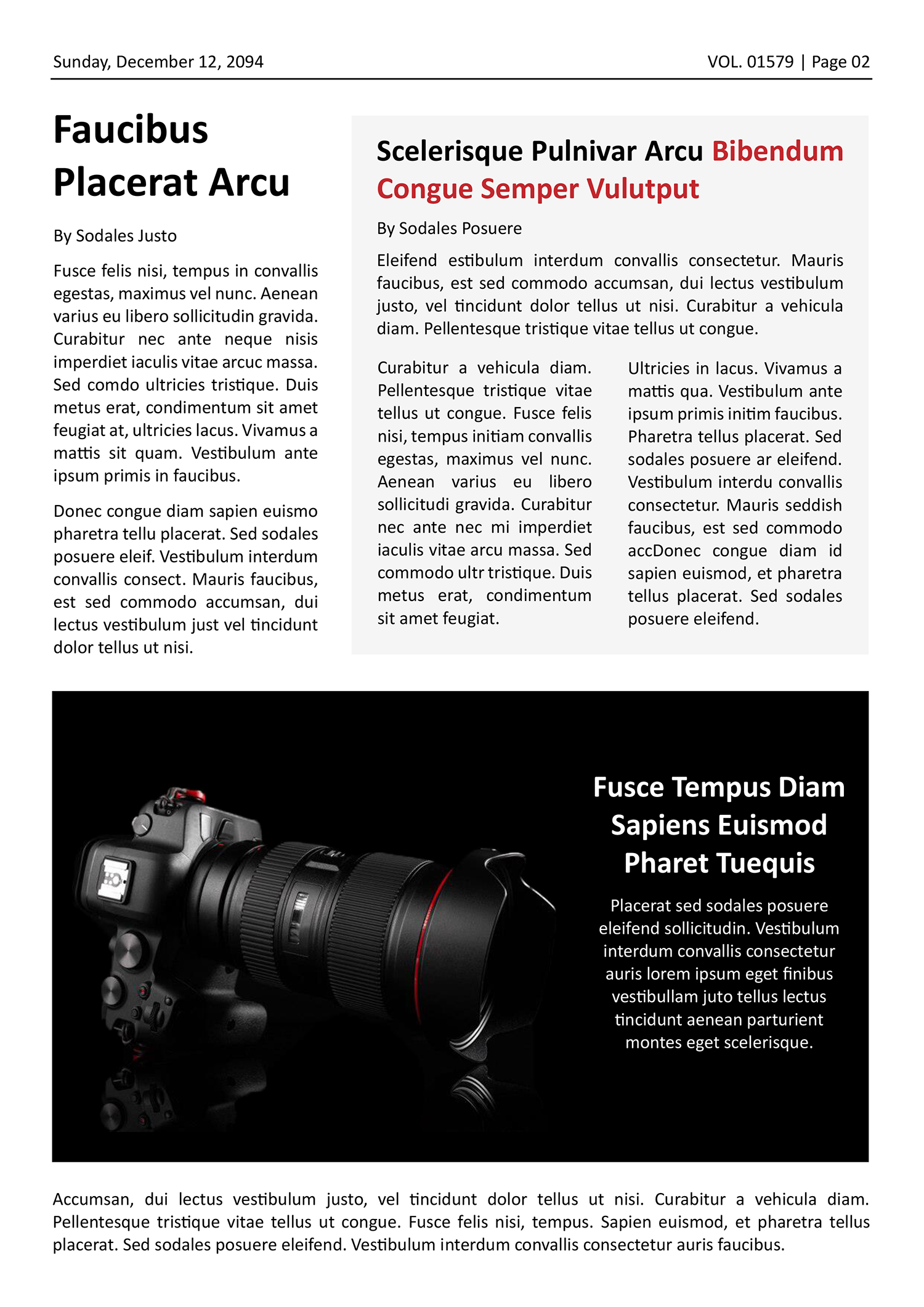 Red Newspaper Front Page Template - Page 02