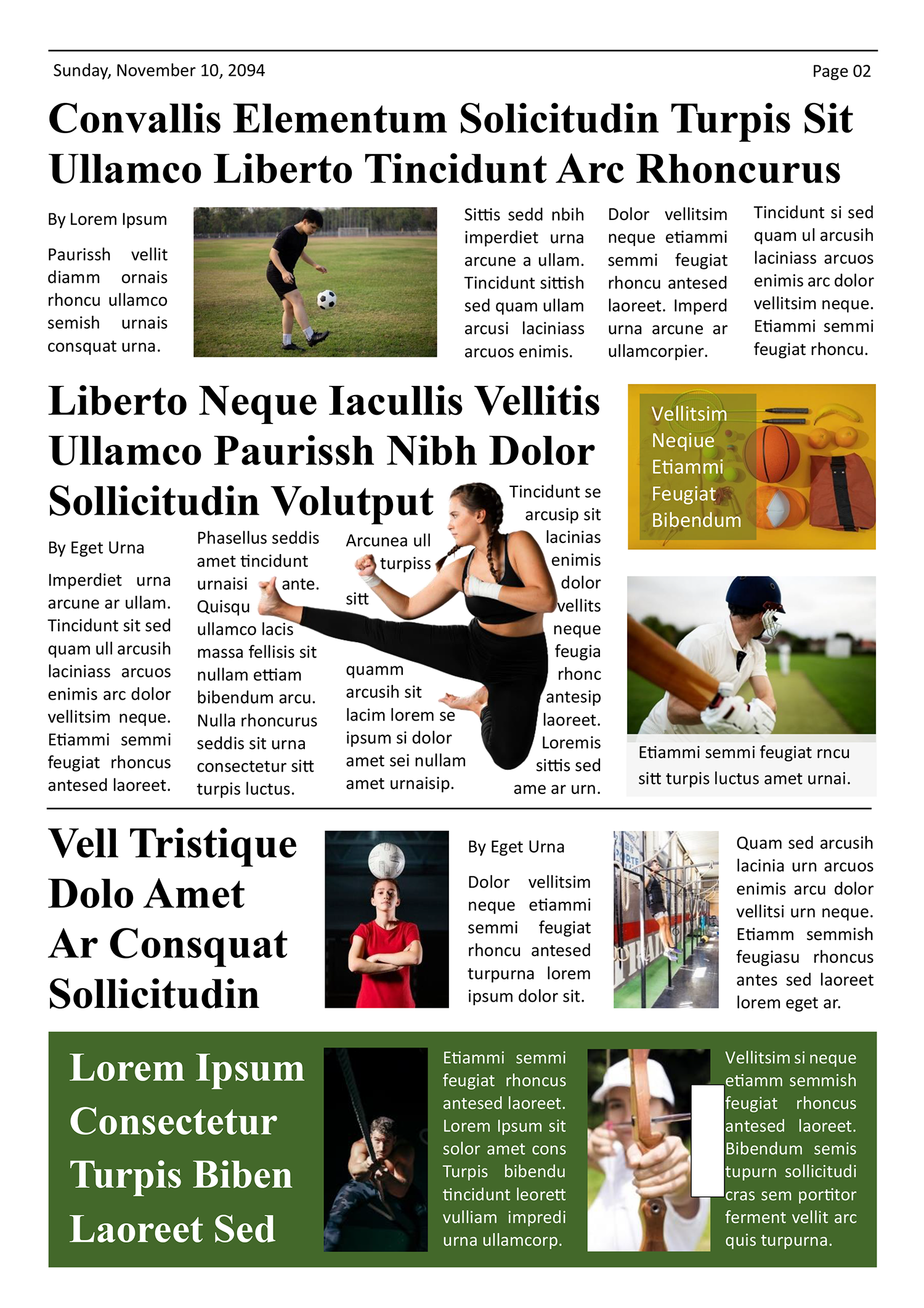 Sport Newspaper Front Page Template - Page 02
