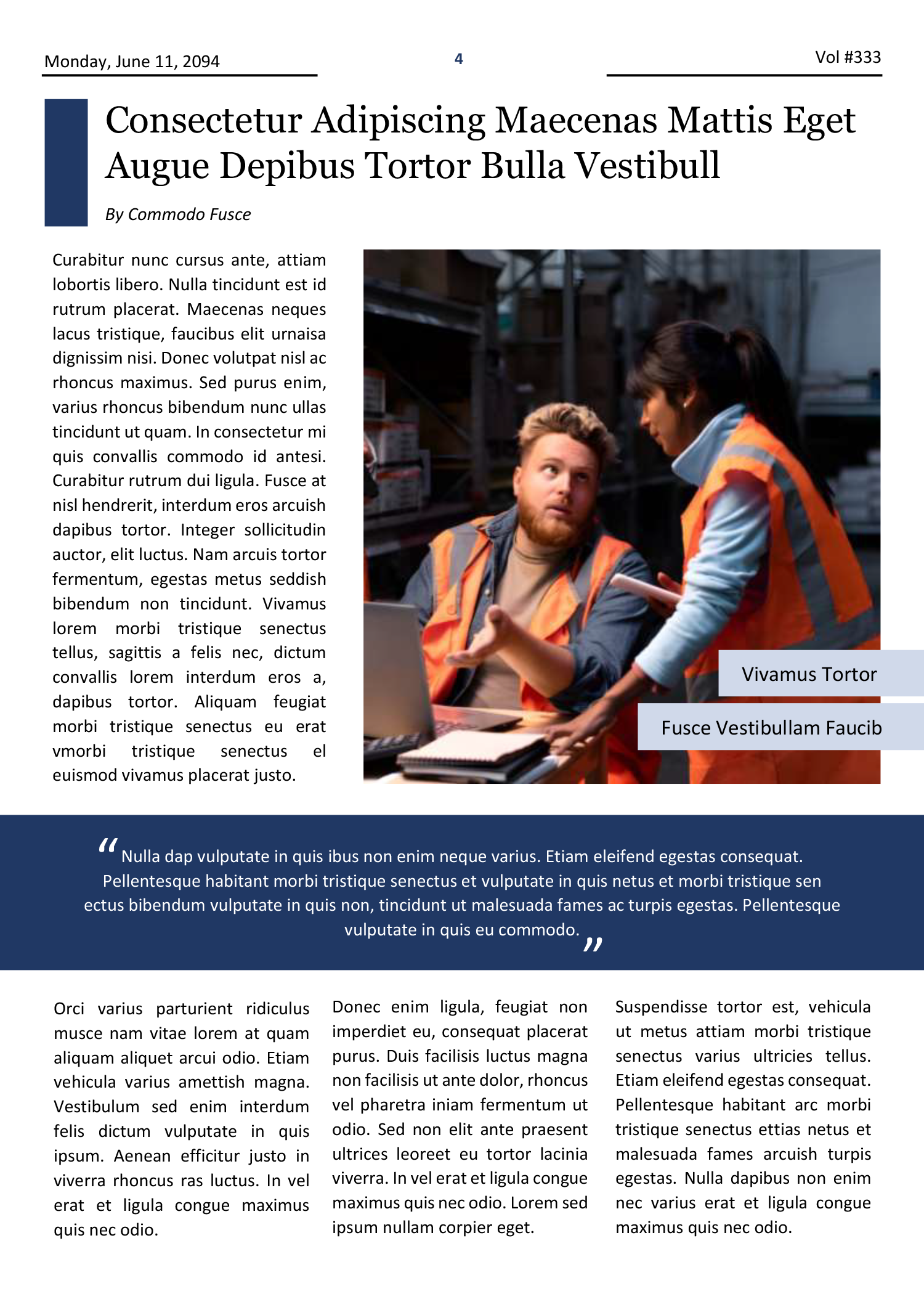 A4 Business Newspaper Template - Page 04