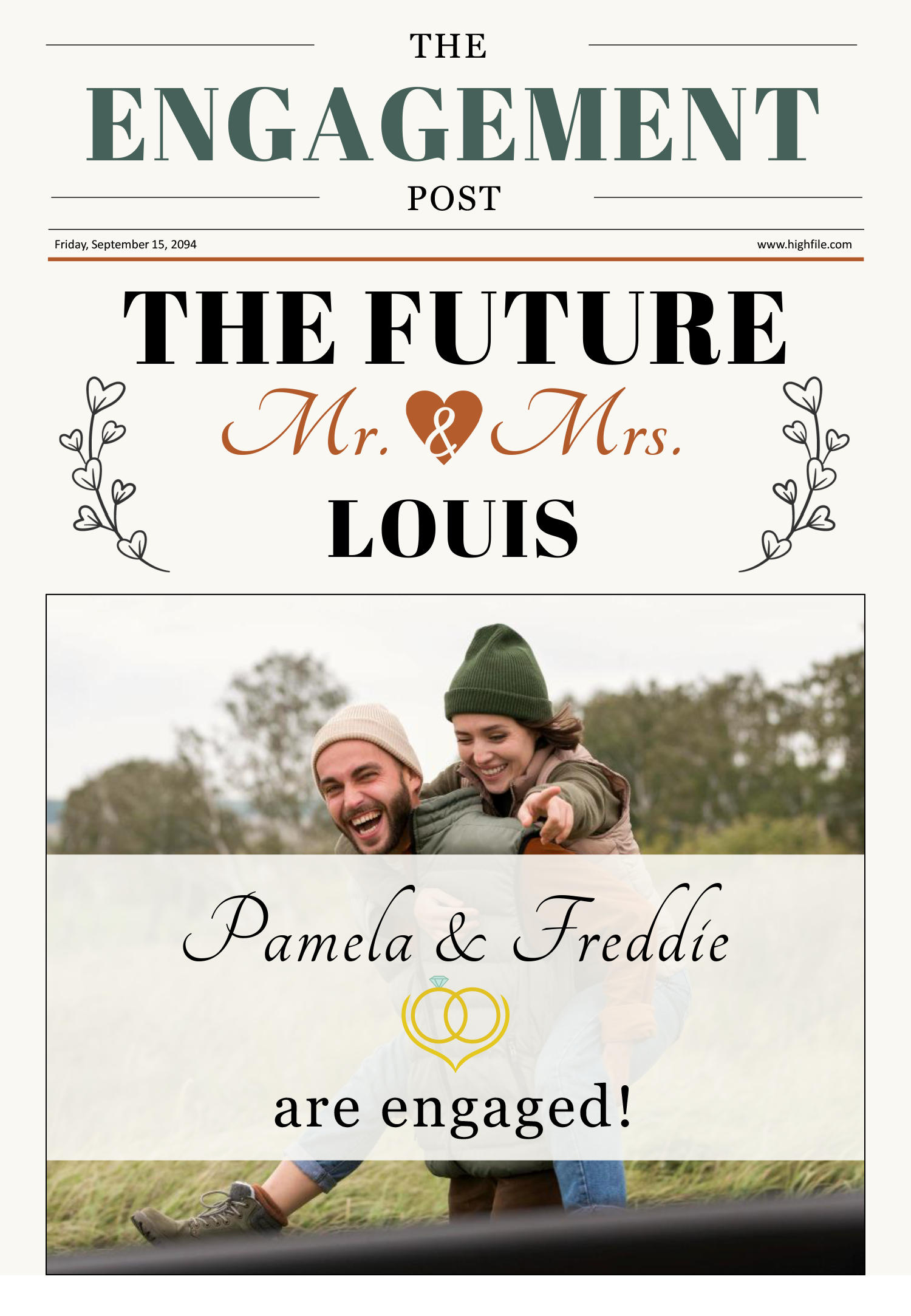 Breaking News Engagement Newspaper Template - Front Page