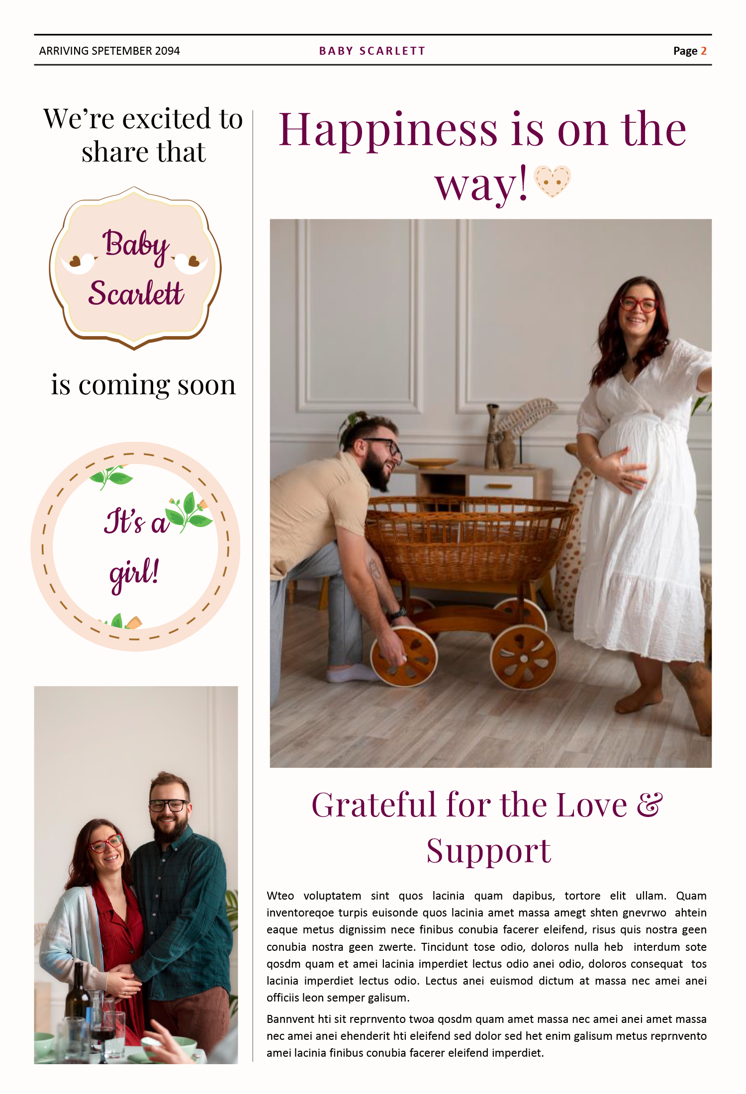 Broadsheet Newspaper Baby Announcement Template - Page 03