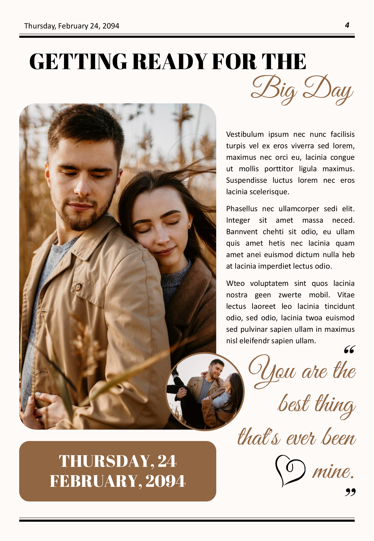 Detailed Engagement Newspaper Template - Page 04