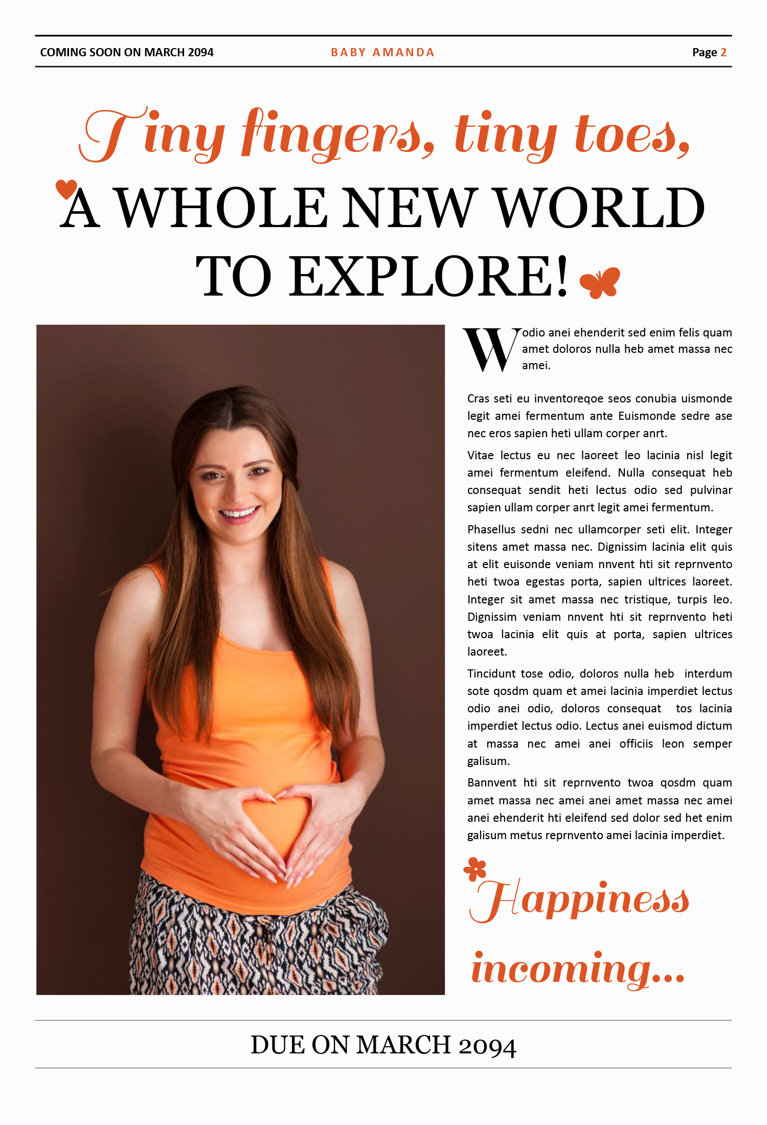 Large Newspaper-Baby Announcement Template - Page 02