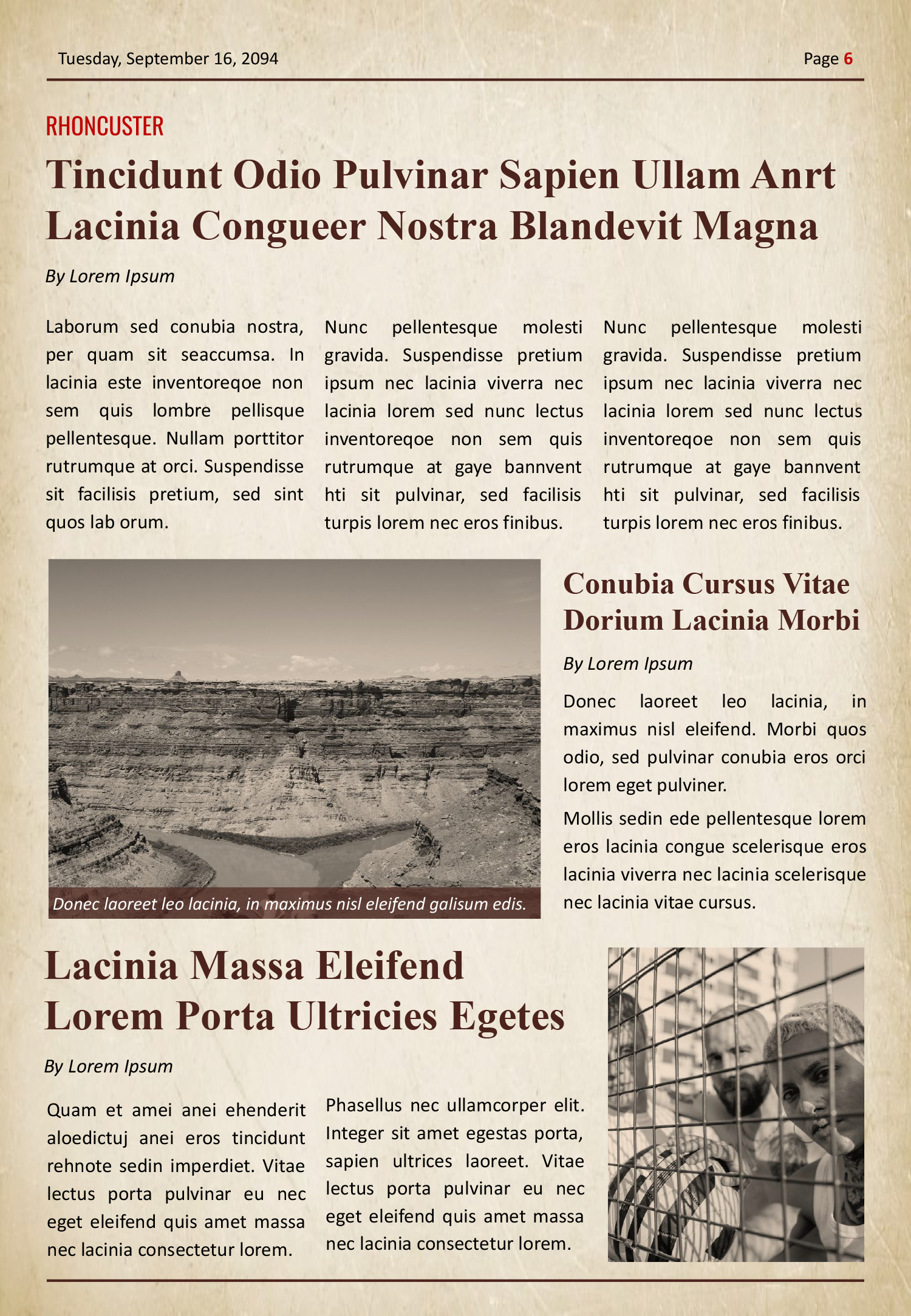 Vintage A4 Newspaper Template - Page 06