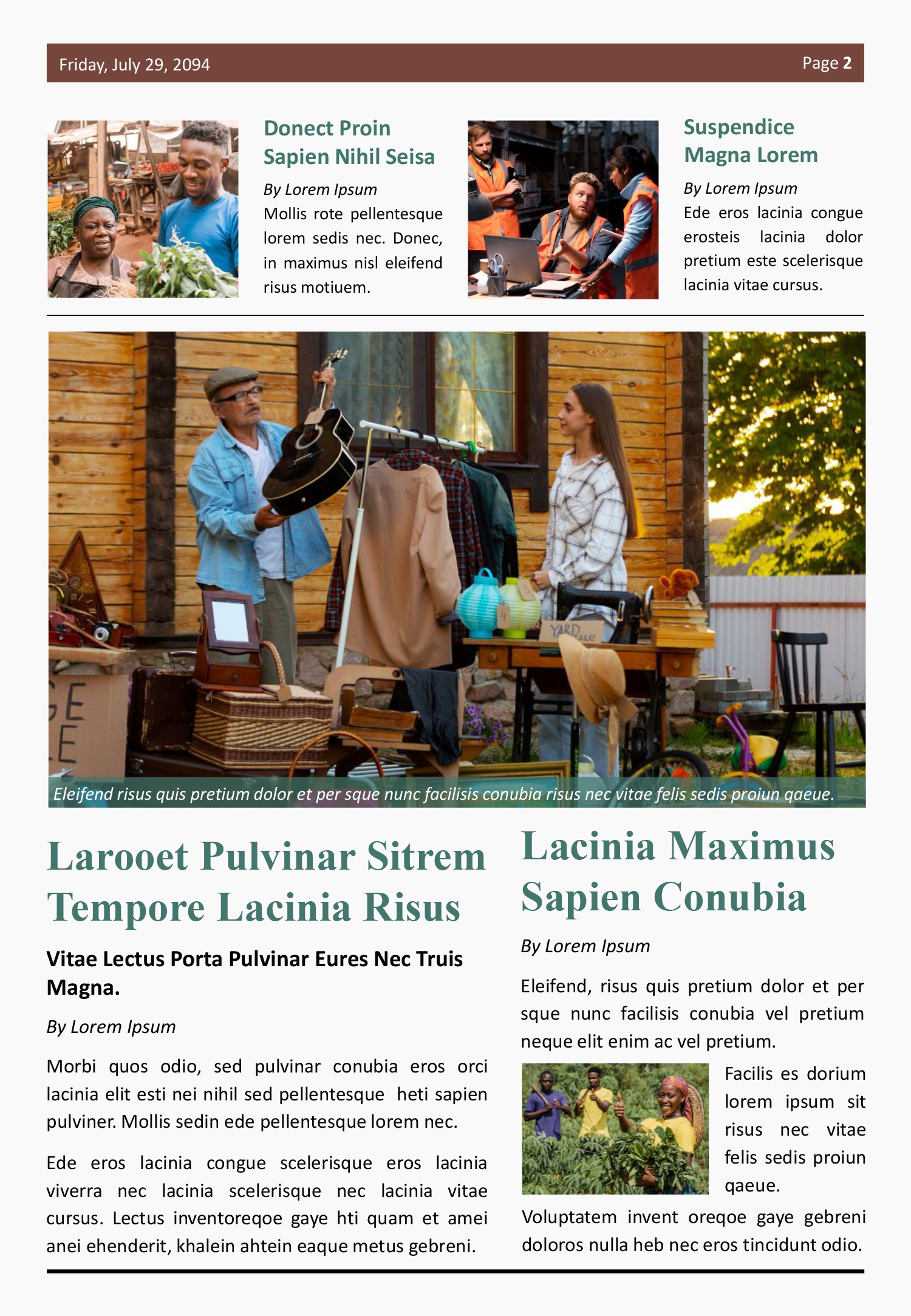 6 Pager A4 Daily Newspaper Template - Page 02
