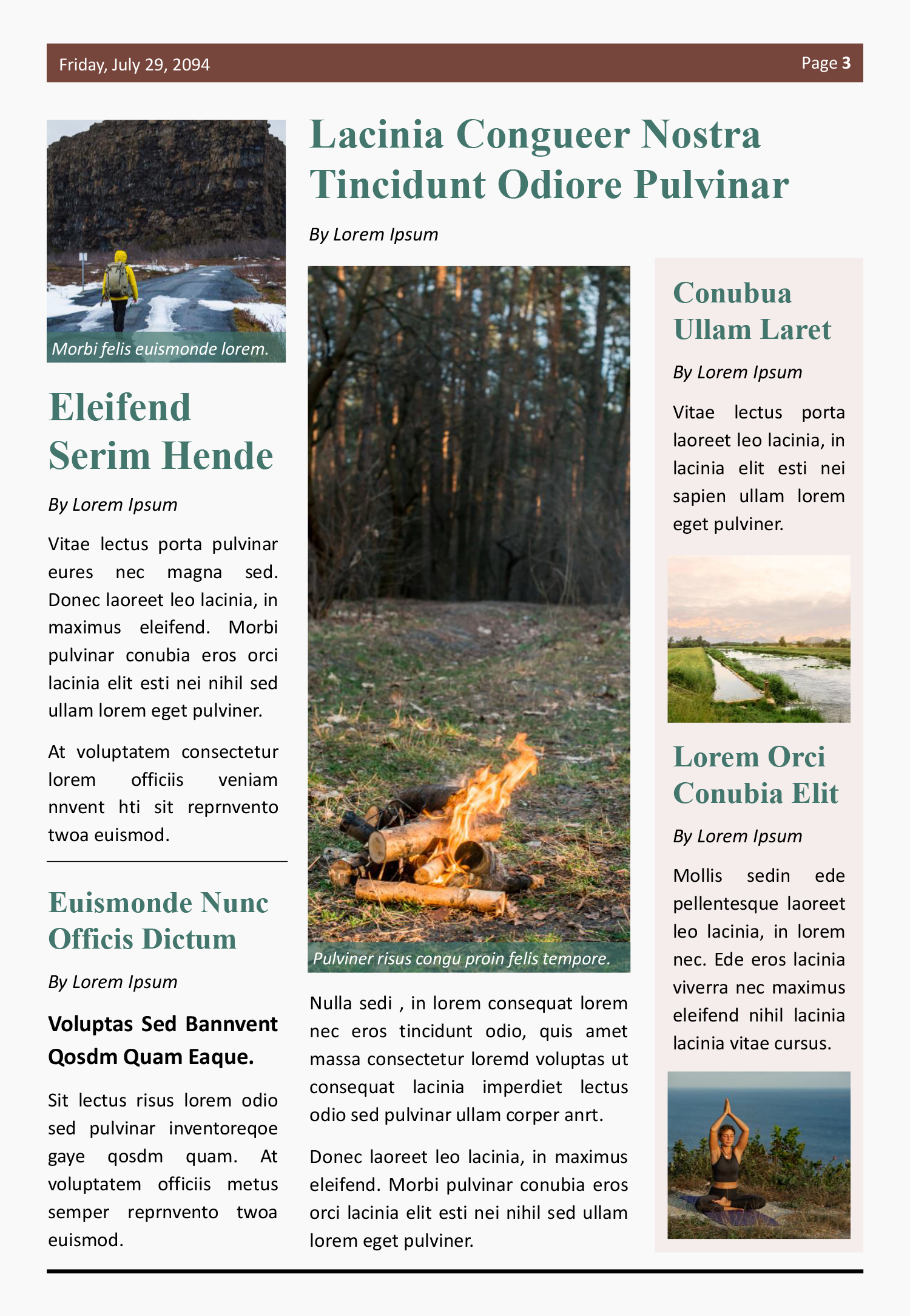 6 Pager A4 Daily Newspaper Template - Page 03