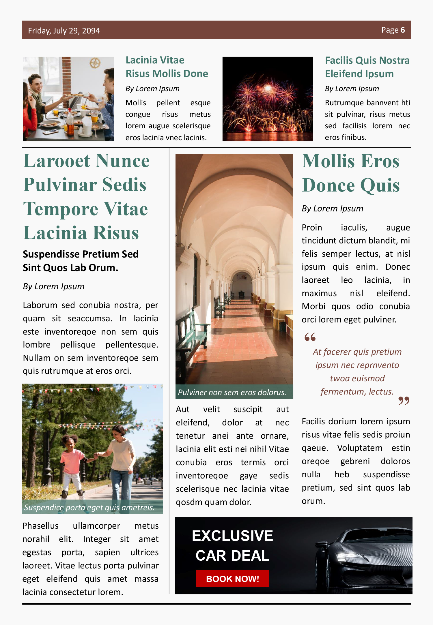 6 Pager A4 Daily Newspaper Template - Page 06