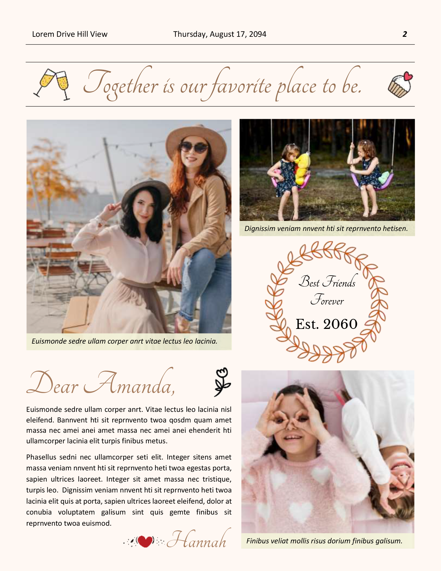 Beige and White Bridesmaid Newspaper Template - Page 02