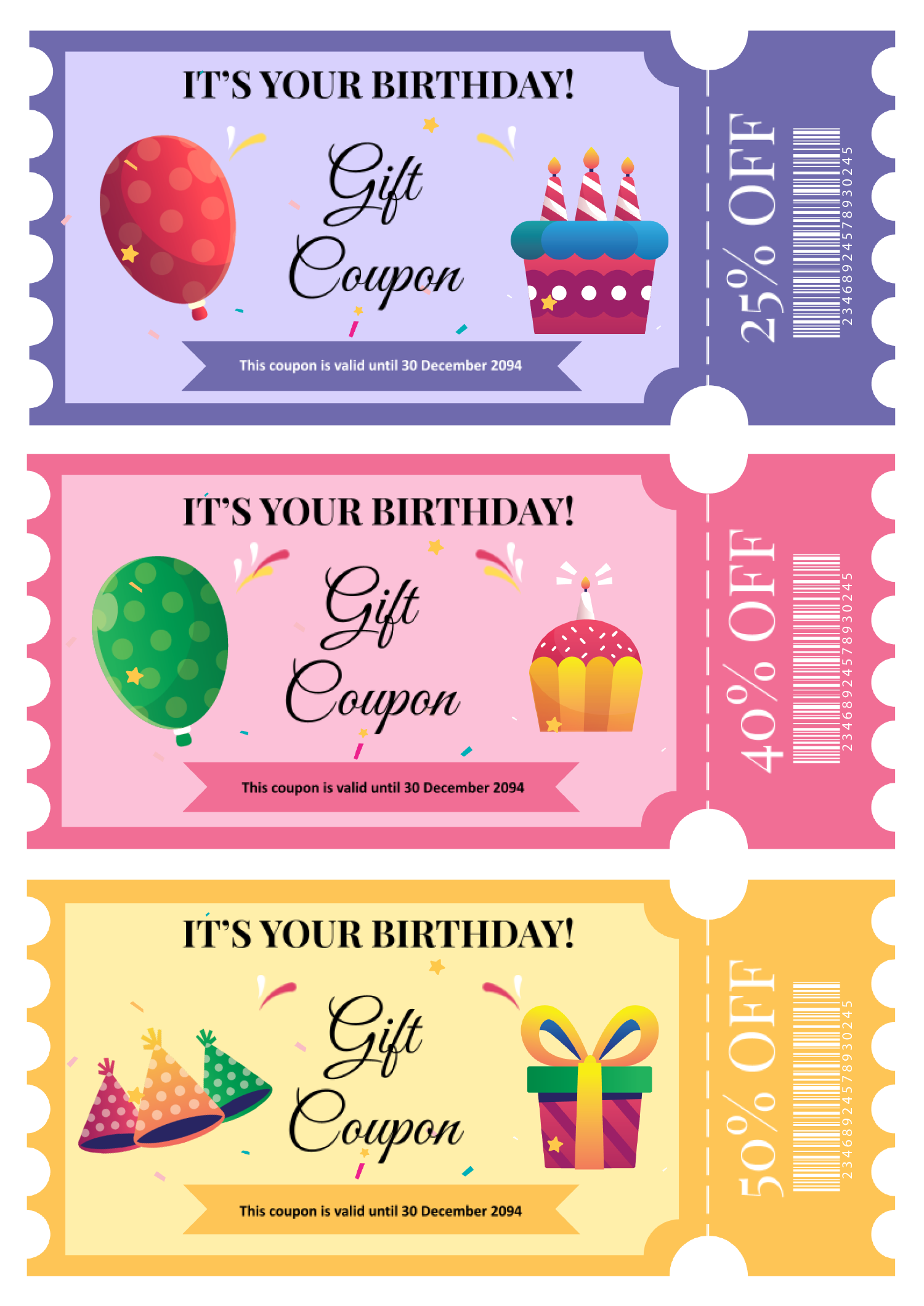 Birthday Discount Coupon Template